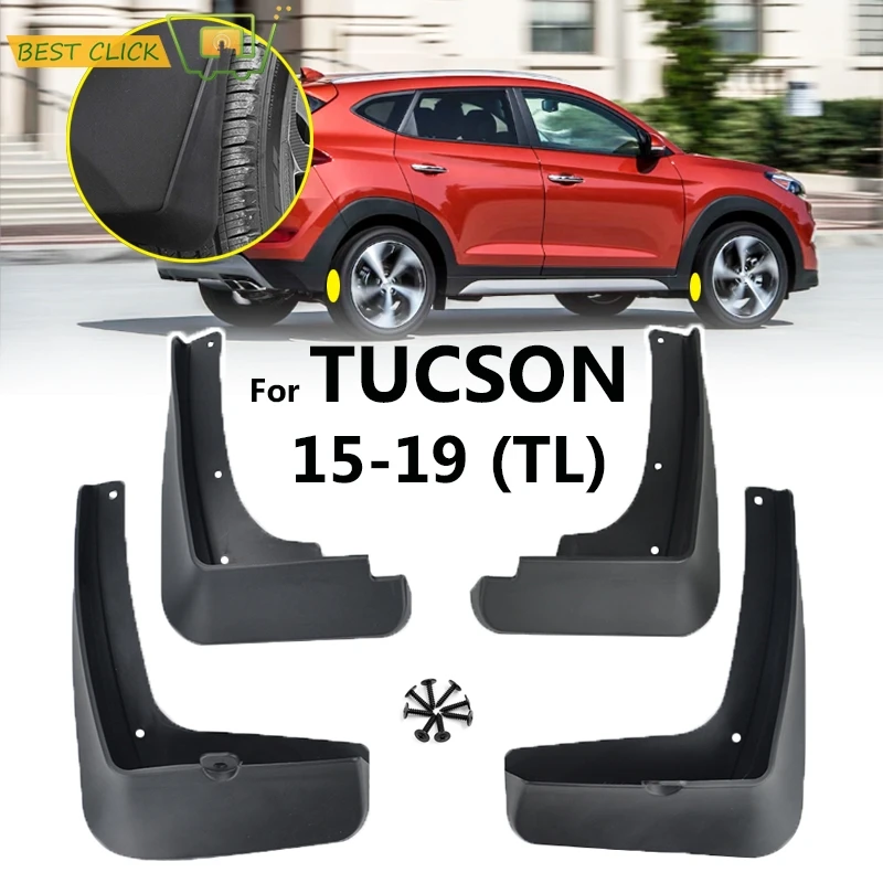 

Set Molded Mud Flaps For Hyundai Tucson TL 2015 - 2019 Mudflap Splash Guards Mudguard Fender Front Rear 2016 2017 2018