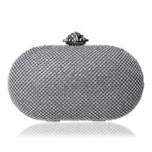 Женские вечерние сумки со стразами, серебряные/золотые свадебные сумочки с металлическими кристаллами, клатч на плечо, сумочка YM1040