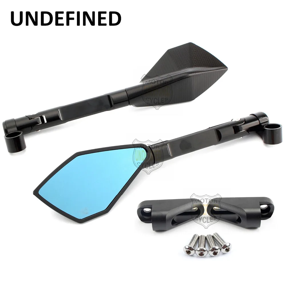 

1Pair Motorbike CNC Side Rearview Mirrors with Mount Adapter Aluminum For Ducati Kawasaki Ninja 1000 ZX-10R Honda UNDEFINED
