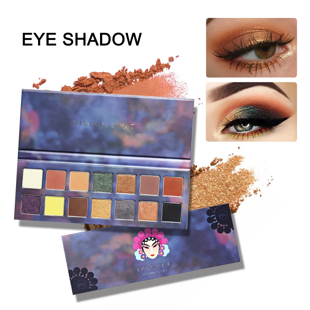 

14 Colors Glitter Eye Shadow Fashion Shining Matte Eye Shadow Palette Matte Pigmented Eye Shadow Powder Eyes Makeup Cosmetic