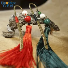 Креативные закладки оптом дизайн китайский стиль закладки кисточки металлические закладки бизнес подарки для компании M132