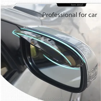 

2 pcs/lot PVC Car rearview mirror rain eyebrow for Benz w203 w204 w205 w210 w211 w213 gla glc glk accessories stickers styling
