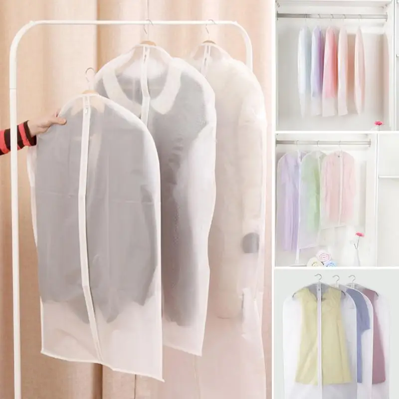 Thick Plastic Clear Dust proof Cloth Cover Suit Dress Clothing Costume