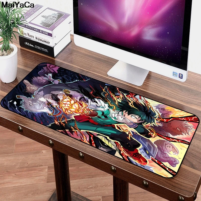 MaiYaCa 70x30 см большой коврик для мыши игровой скоростной мой герой Academi Bakugou Katsuki OCHACO
