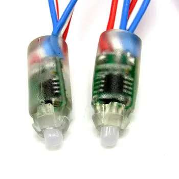 

dc 12v UCS1903 addressable 9mm led pixel rgb led module light 50LEDs/string Round Shape Waterproof IP68 advertisement light box