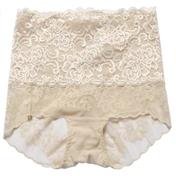 

2019 Women's High Waist Naturl Silk Flat Angle Female Underpants Abdomen and Buttocks Body Shaping Breathable Silk Underwear