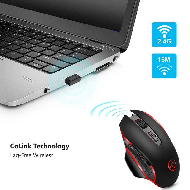 G821 игровая мышь беспроводная Регулируемая 2400 точек/дюйм оптическая компьютерная