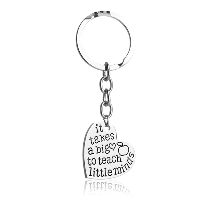 

Term Begins/end Teachers Appreciation Gift Keychains It takes a big heart to teach little minds Heart Pendant Key Ring