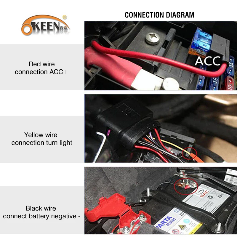 OKEEN 12V автомобиль Средства для укладки волос авто светодиодный автомобилей