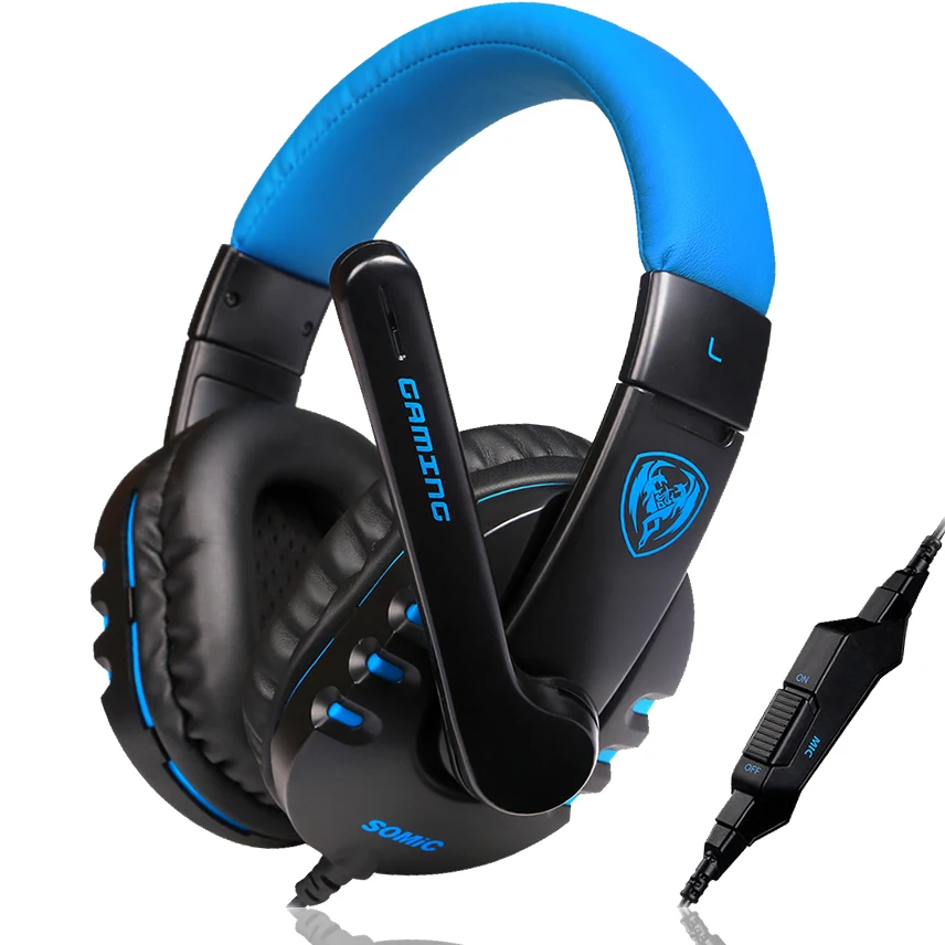 Somic G923 стерео окружении звук игра гарнитура Over Ear Игровые наушники оголовье с