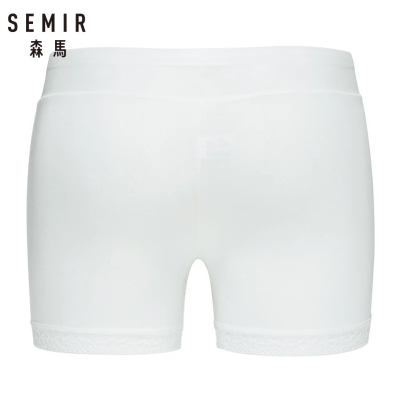 SEMIR леггинсы женские черные тонкие брюки анти-освещение кружева три точки страховые брюки стрейч
