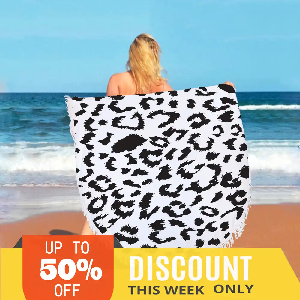 New Sunbathe Round Beach Towels Strandlaken Large Microfiber