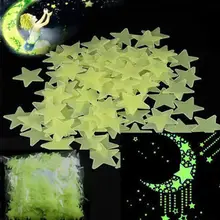 100pcs Wall Stickers Decal Glow In The Dark Baby Kids Bedroom Home Decor Color Stars Luminous Fluorescent Wall Stickers Decal