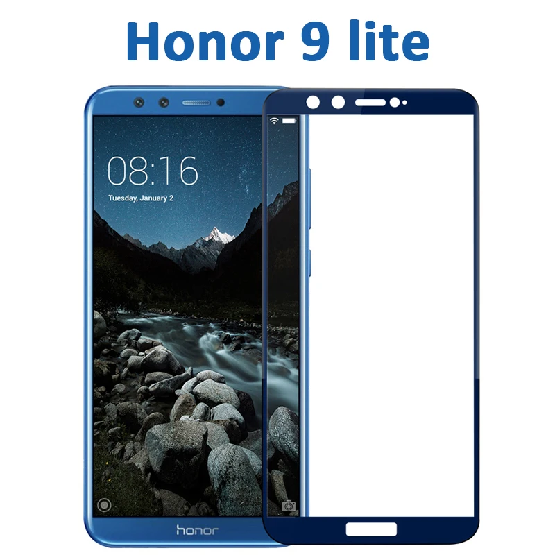 Защитная стеклянная пленка Honor 9 lite для honor huawei honer Полное покрытие защита экрана