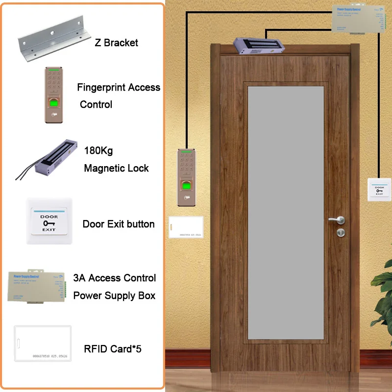 Eseye RFID система контроля доступа Комплект Дверной замок набор Электрический магнитный замок ID карта Мощность Поставщик коробка дверь кнопка выхода