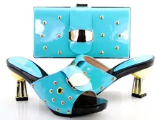 Frauen Schuhe Und Tasche Set SFS-02 grün Freies Verschiffen Italienische Schuhe Mit Passenden Taschen Für Party Sommer Sandale Größe 37-43