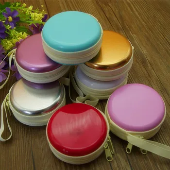 

beautiful pure colour tin round handbag gift box ,20pcs/lots, by1304