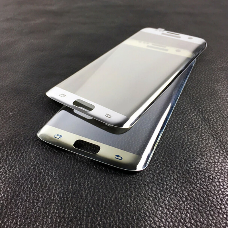 S7 Edge пленка зеркальное покрытие полная изогнутая закаленная Защитная стеклянная
