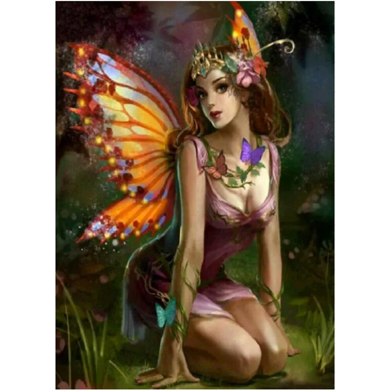 5D DIY Embroidery Diamond Painting Elf princess Cartoon for children,House decoration,Rhinestones,Mosaic Cross-stitch Gift