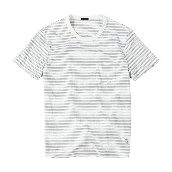SIMWOOD полосатая футболка мужская летняя новая футболка Бретон Топ Повседневная хлопок дышащая футболка размера плюс 190324 - Цвет: white blue striped