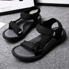 Сандалии; Мужская обувь; сезон лето; коллекция года; пляжные сандалии-гладиаторы; модные мужские уличные сандалии; Мужская обувь; Вьетнамки; сандалии на плоской подошве; большой размер 45