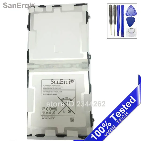 Sanerqi 10 шт./lottested Планшеты PC eb-bt800fbe 7900 мАч Батарея для Samsung Galaxy Tab S 10.5 T800 T801 t805+ Инструменты