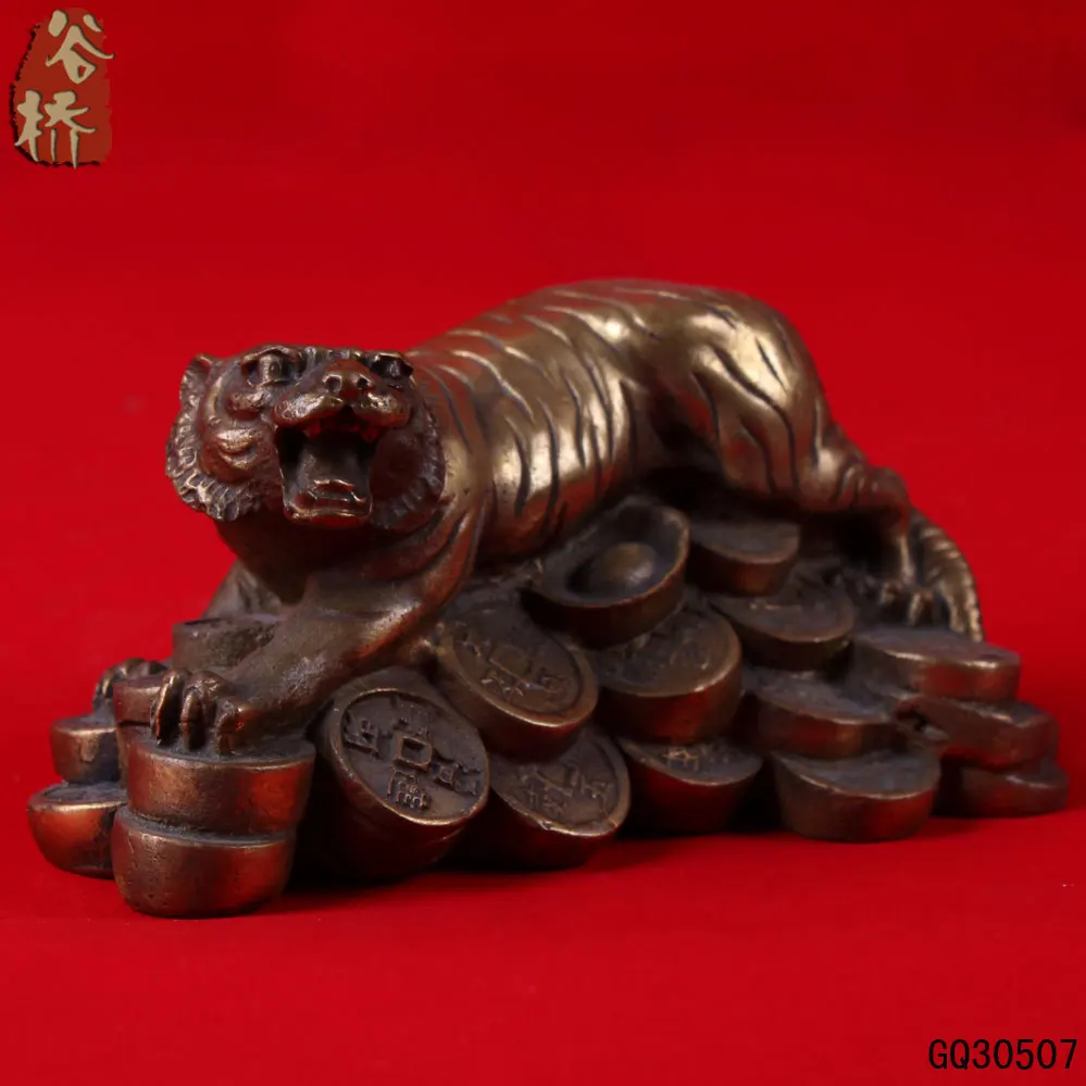 

Tiger zodiac lucky home decoration copper