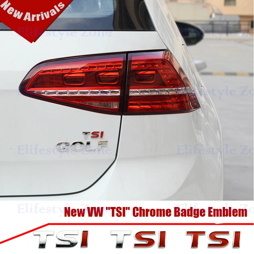 Новая хромированная Наклейка 3D TSI для Volkswagen VW Golf Tiguan Lavida Bora Passat CC Sagitar Magotan|emblem
