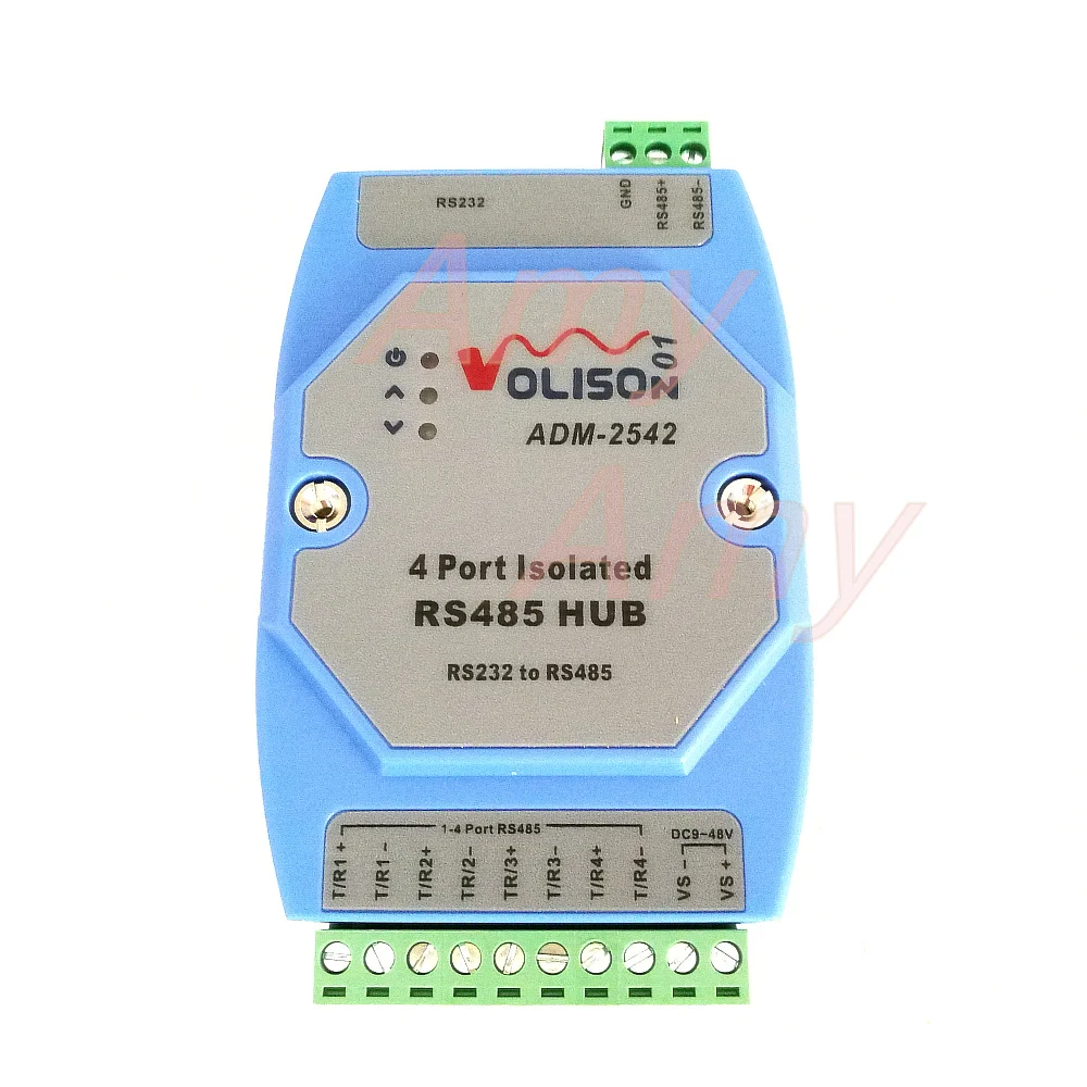 

Four way isolation hub 4 port RS485 splitter 1 min 4 repeater repeater support RS232