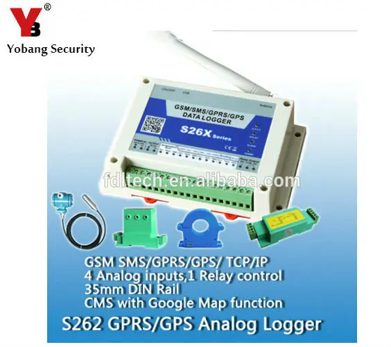 YobangSecurity 3G GSM GPRS SMS данных аналоговый Logger беспроводной GSM пульт дистанционного управления 4 вход 1 реле выход температура сигнализации системы