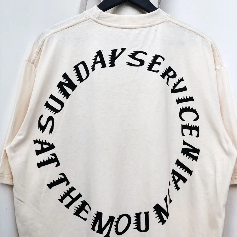 19ss Kanye West футболка Trust God Sunday service Святой Дух CPFM футболки летний стиль