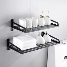 Кухня 304 из нержавеющей стали висящие полки черная СВЧ настенная полка для хранения Полка Подставка для специй LU51710