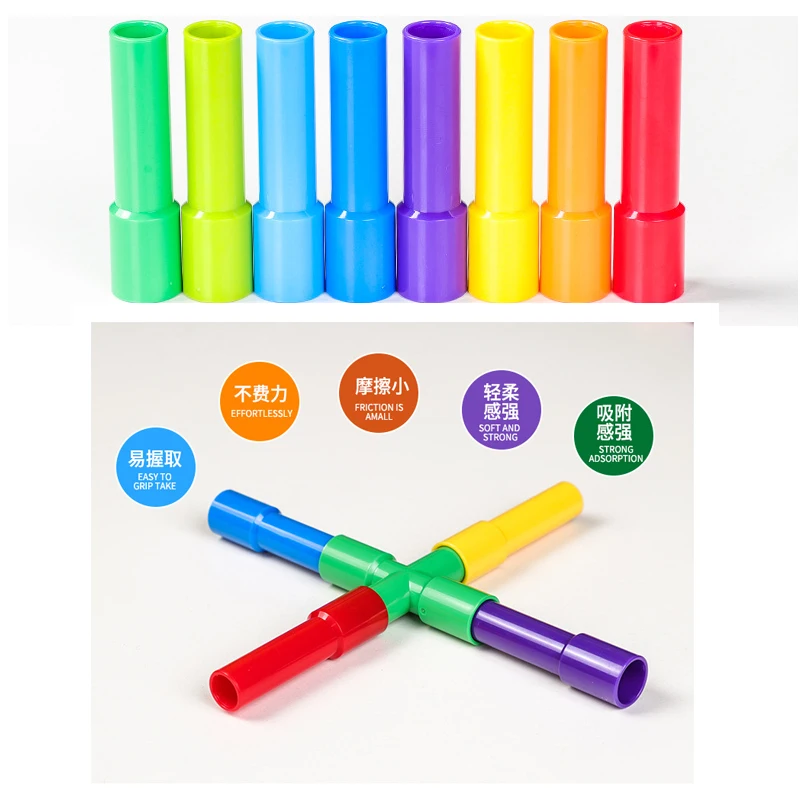 DIY Pipeline Block Colorful Educational Water Pipe Building Blocks Assembling Pipeline Tunnel Block Model Toy For Kids Gift