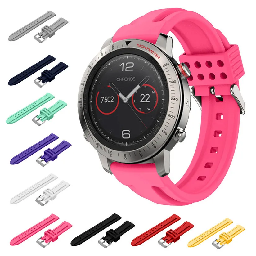 22 мм Замена Спорт мягкий силиконовый ремешок для Garmin Fenix chronos gps часы