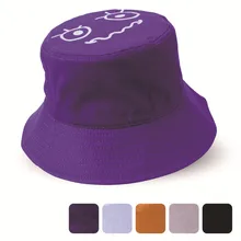 Летняя женская мужская шляпа Панама Складная Панама мультяшная смайлик дизайн плоская Солнцезащитная рыбалка, рыбак Боб Кепка шляпы Chapeu Femmes