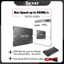 Lexar NS100 2,5 ”SATA III 6 ГБ/сек. SSD HDD 550MBS 128G 256G 512G SATA Внутренний твердотельный жесткий диск для ноутбука
