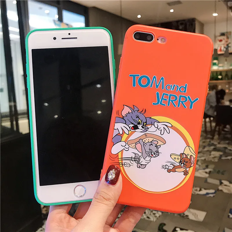 Милый чехол для телефона Tom Jerry для iPhone 11 Pro MAX XS MAX XR мягкий чехол из ТПУ с рисунком кошки и мышки для iPhone X 7 8 6S 6 Plus чехол