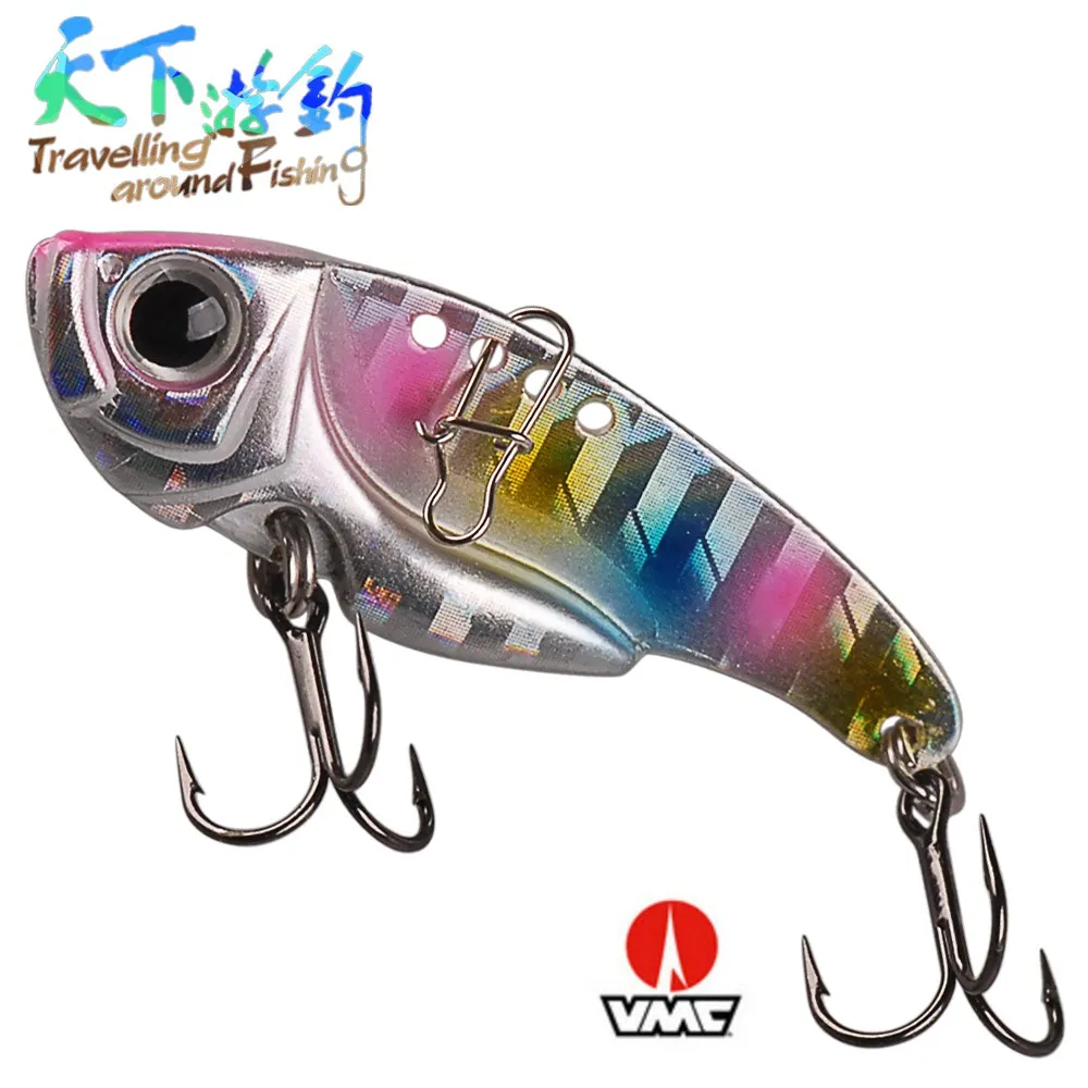 

TAF Sinking VIB 5cm 11g Hard Lure with France VMC Hook Metal Artificial Bait for Saltwater/Freshwater High Quality Vibration