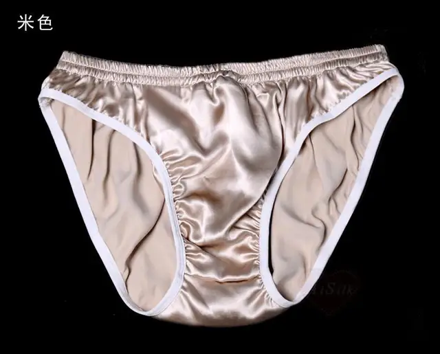 Men's Silk Underwear Briefs, 100 natural Silk, Thickened 30 M/M