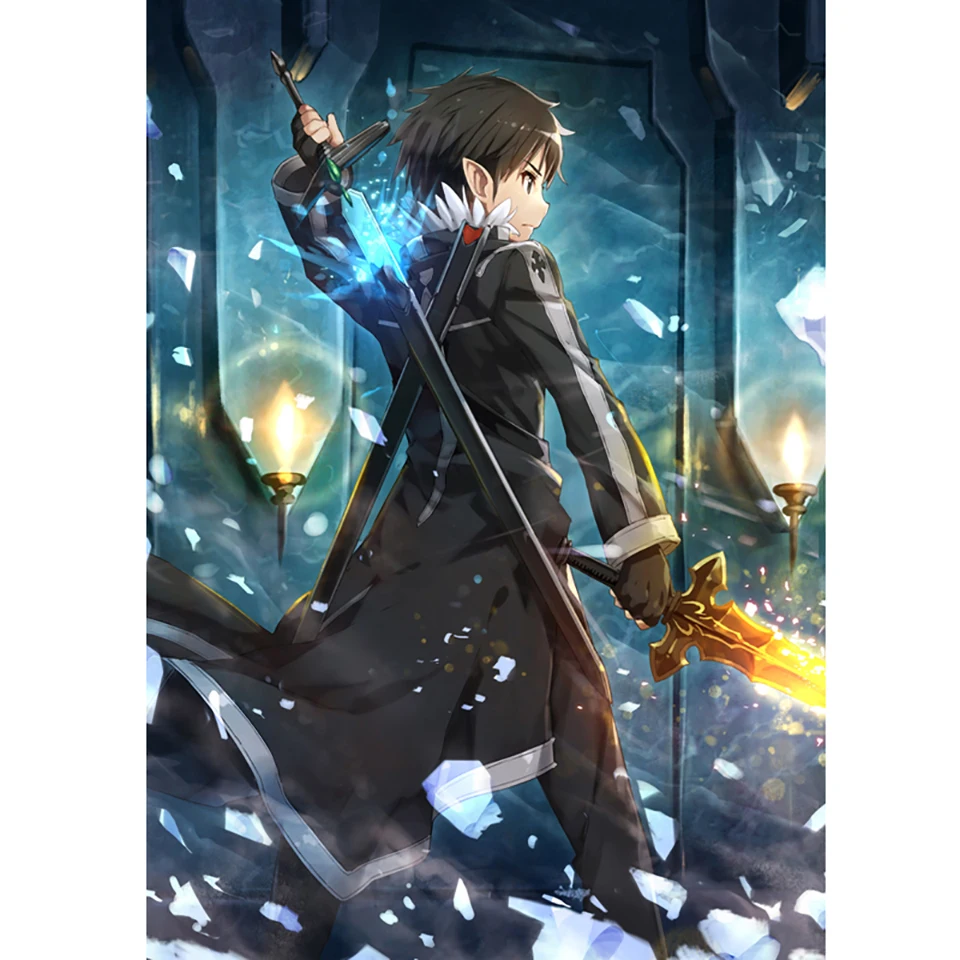 

Home Decor 5D Diamond Embroidery Sword Art Online Painting Anime Full Square Drill Cross Stitch Picture Handmade Gift Wall Art
