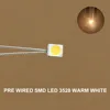 T3528WM 20pcs SMD LED 3528 Pre-wired micro litz PTFE Wire Warm White 3V Light with Free Resistor 2