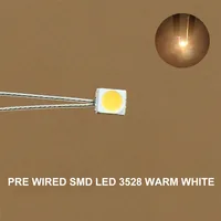 T3528WM 20pcs SMD LED 3528 Pre-wired micro litz PTFE Wire Warm White 3V Light with Free Resistor 2