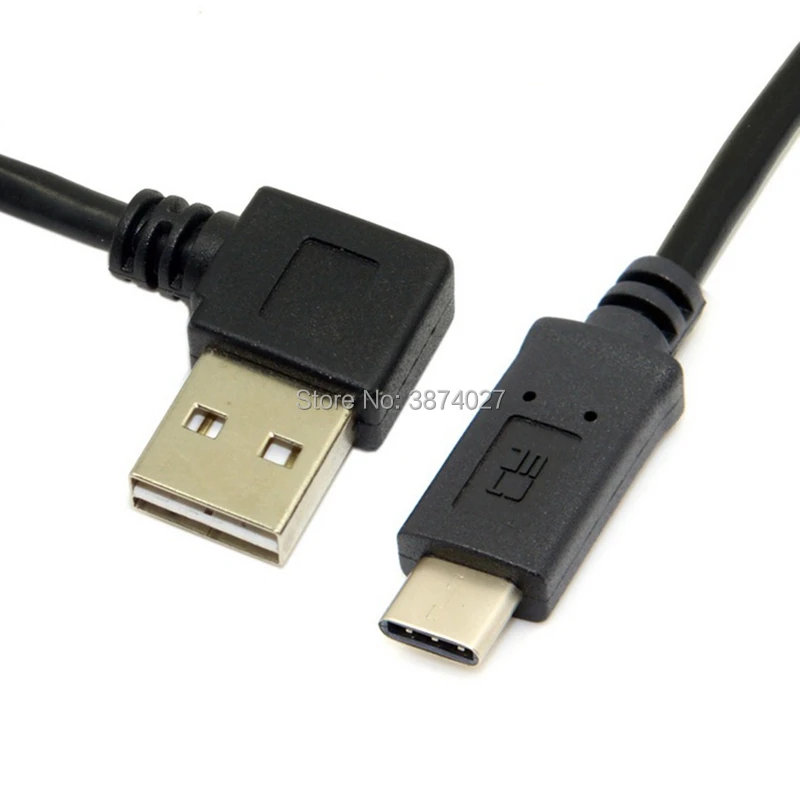 Двусторонний кабель USB Type C на 2 0 90 градусов вверх и вниз левый правый угловой для