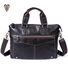 TIANHOO Портфель Мужская сумка из натуральной кожи А4 Папка посылка ручные мужские сумки 14 дюймов Сумка для ноутбука Мягкая модная мужская сумка