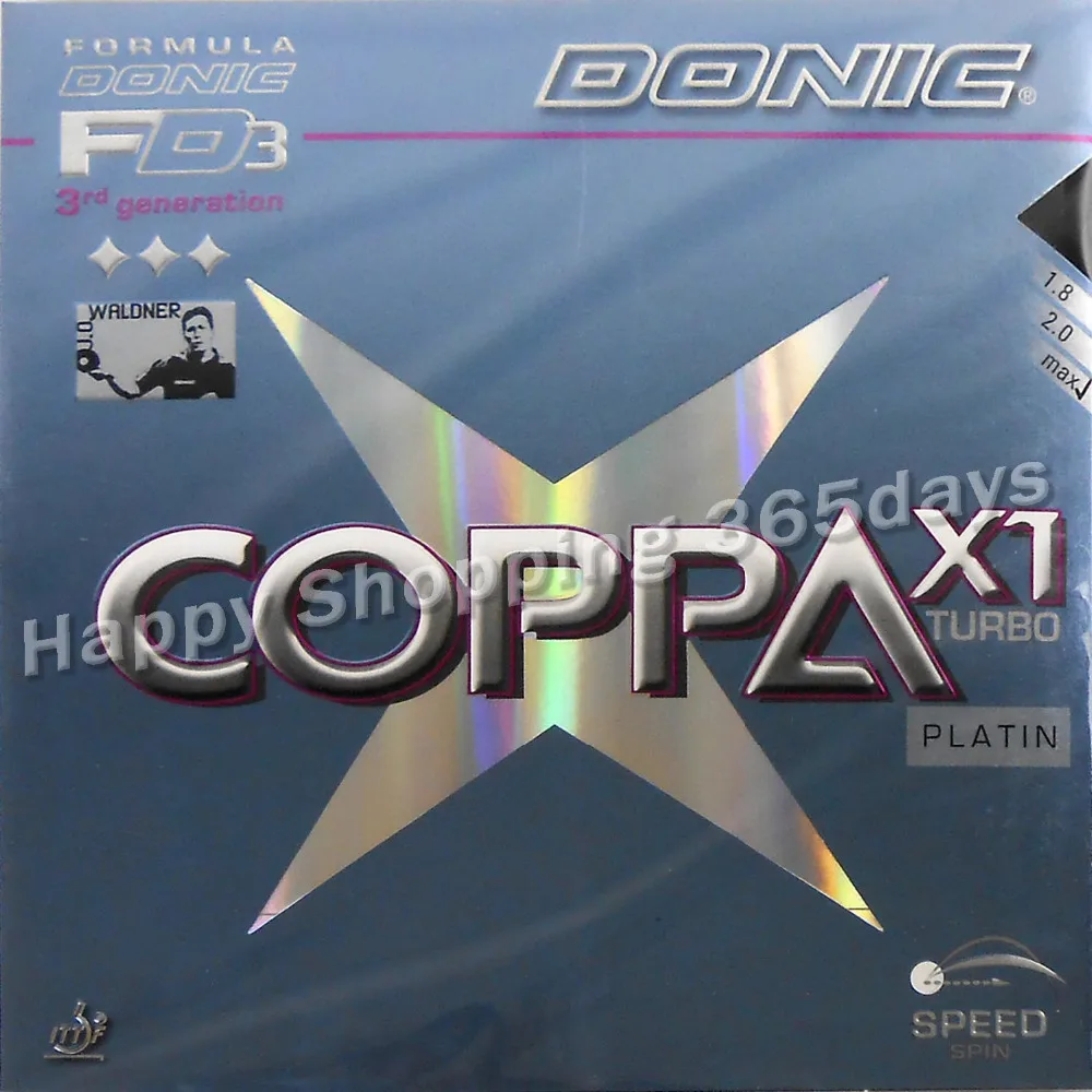 

Donic COPPA PLATIN TURBO X1 (X-1, X 1) 12088# pips-in table tennis / pingpong rubber with sponge