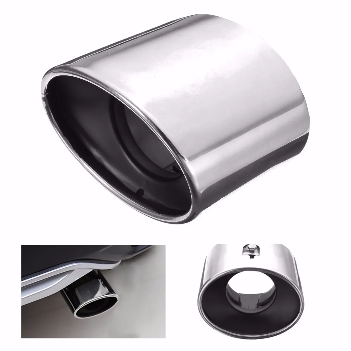 Chrome Stainless Steel Exhaust Tip Tail Pipe Muffler For Honda /Accord