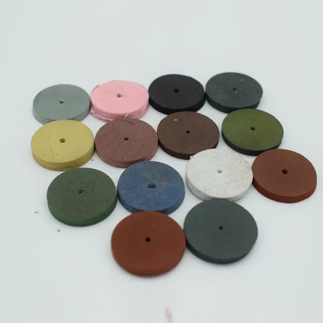 14pcs rubber wheel for dental jewelry polishing grinding Flat eddge