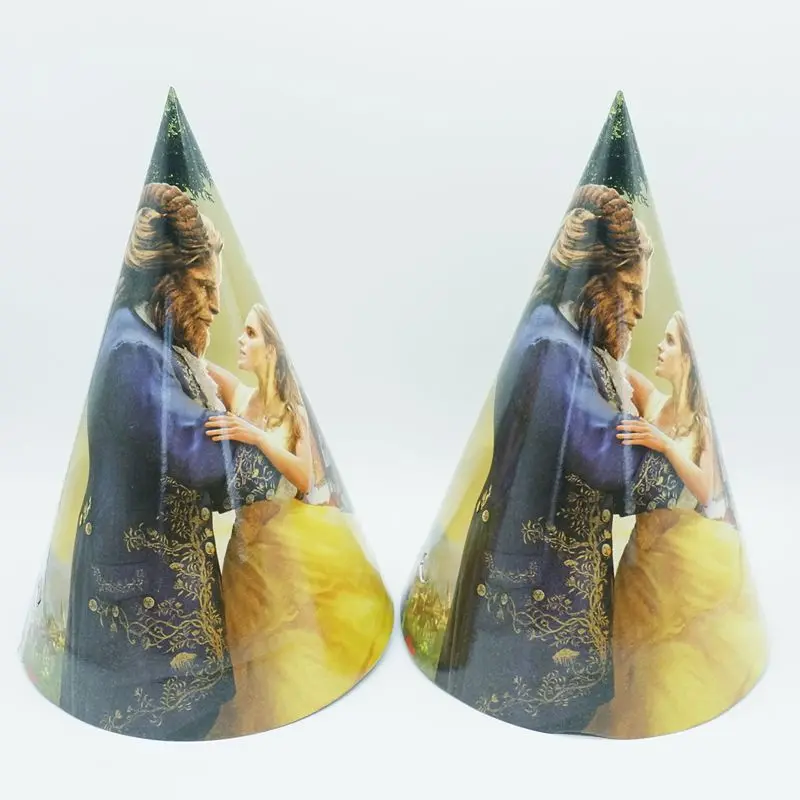 Красота и чудовище тематическая посуда для дня рождения Декор детские салфетки тарелка чашки шляпы скатерть воздушный шар флаг соломенные вечерние принадлежности