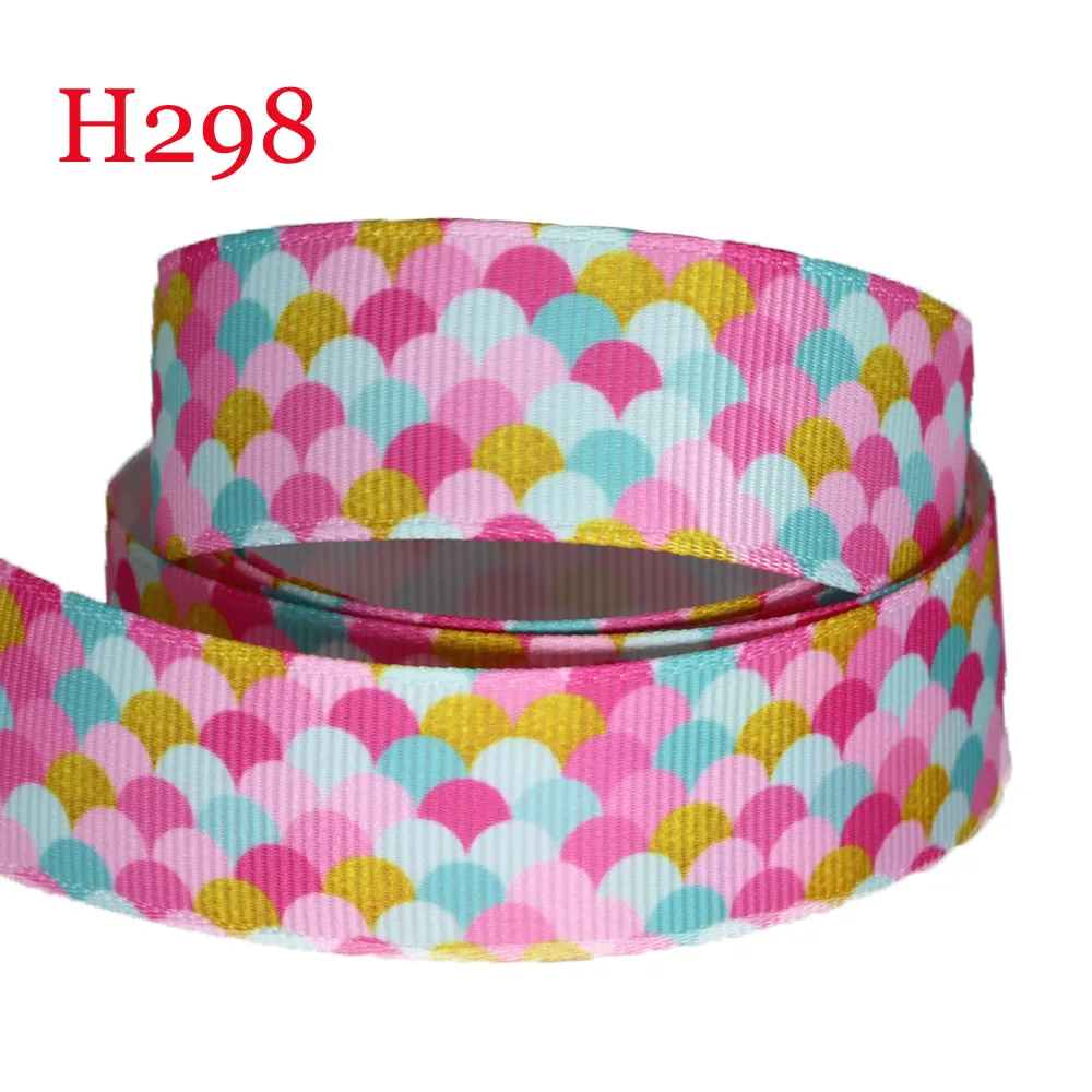 

2-5 yards 7/8 inch 22mm rainbow fish scale printed grosgrain ribbon, hair ribbon, gift wrap, party decoration