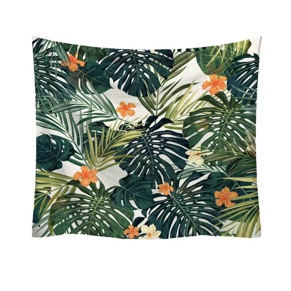 

Bohemia Leaf Print Fashion Tapestry Pattern Fresh Style Decorative Tapestry Home Decor
